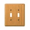 Amerelle Amerelle Contemporary Brown 2 gang Wood Toggle Wall Plate 1 pk 901TTL - alternate 1